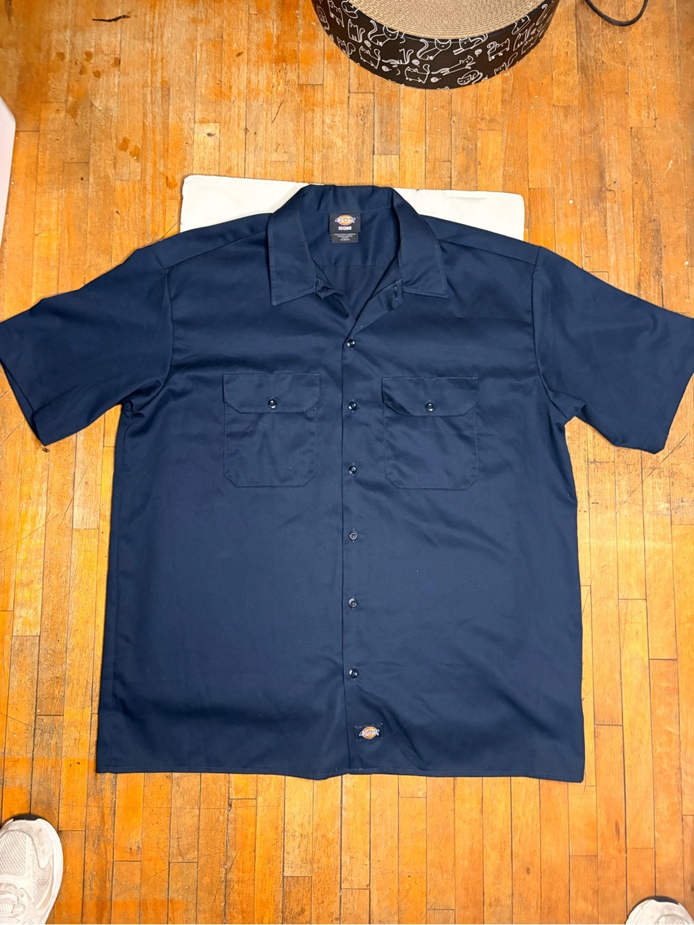 Dickies Icons Men's Short-Sleeve Work Shirt in Navy